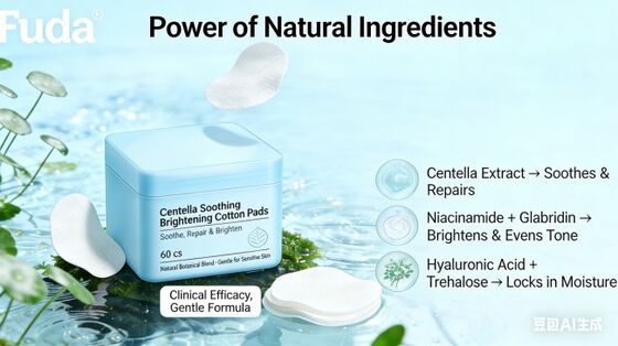 Centella Asiatica Yatıştırıcı ve Aydınlatıcı Pamuk Pedler Hassas Ciltler İçin